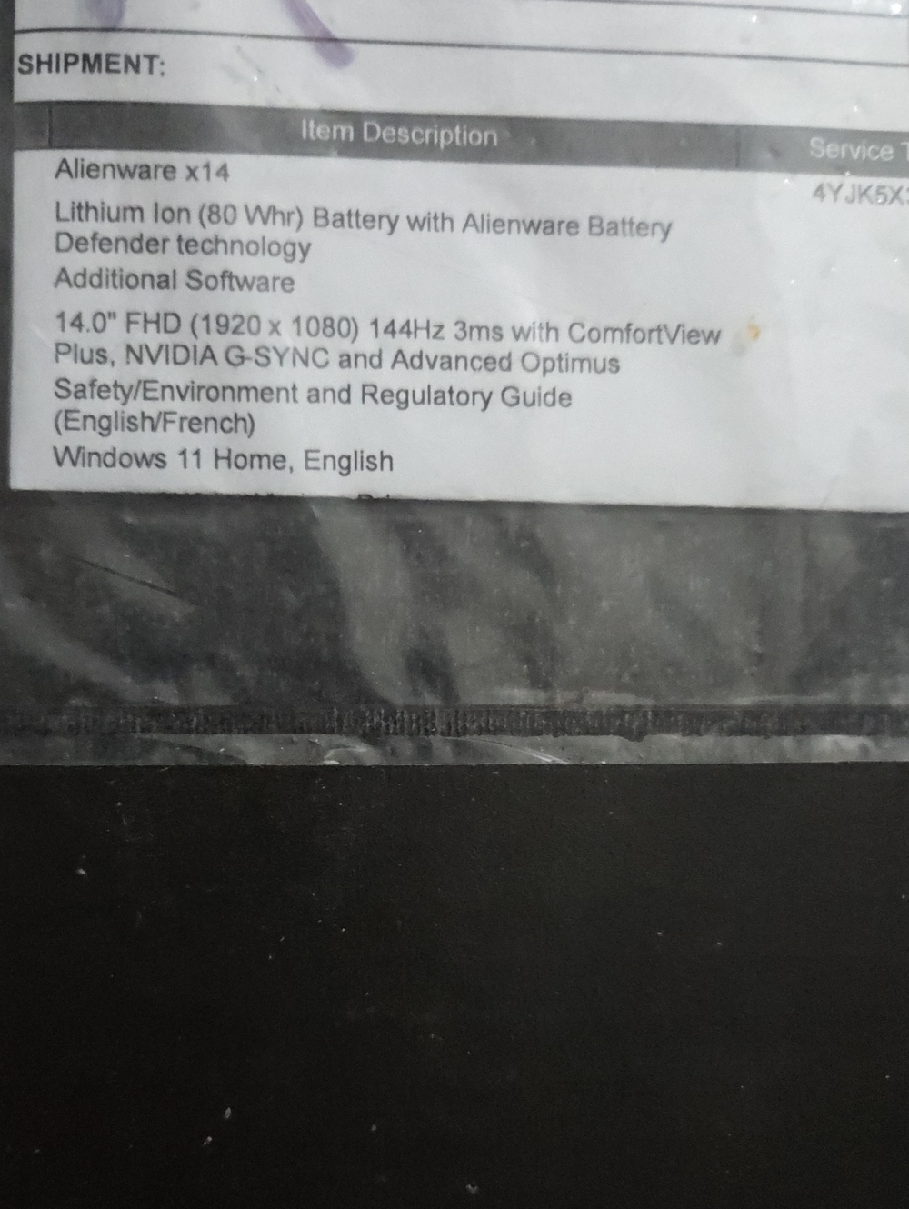 Alienware x14 Laptop - Black Finish with Alienware Branding